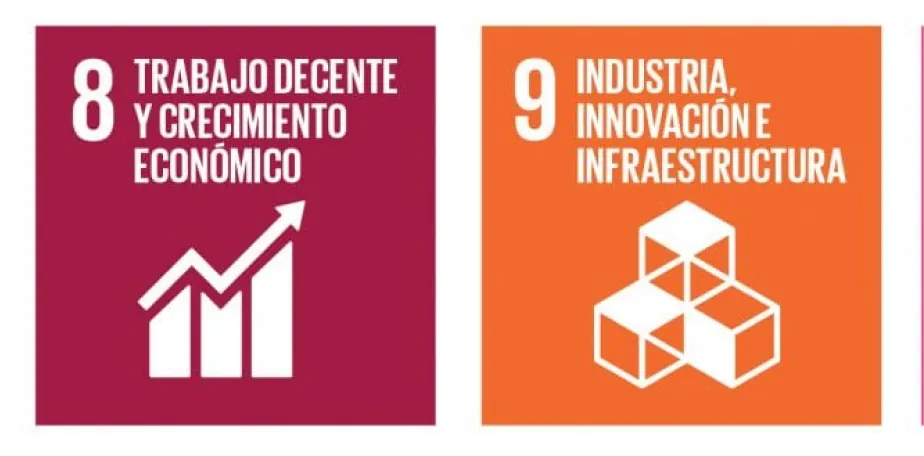 ODS 8: Trabajo decente y crecimiento económico; ODS 9: Industria, innovación e infraestructura